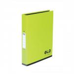 GLO Ring Binders 2 O-Ring Size 25mm A4 Green [Pack 3]